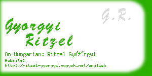 gyorgyi ritzel business card